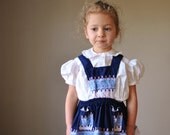 1970s Embroidered Folk Dress, size 12 months to 2t