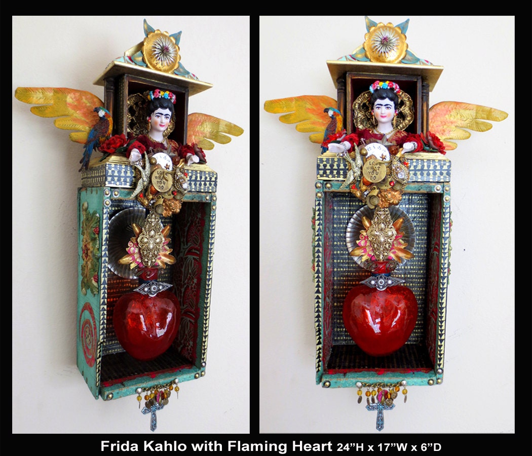 Frida with Flaming Heart