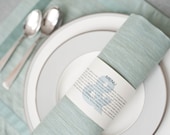Ampersand Napkin Ring Menu  - Jessica and Imad