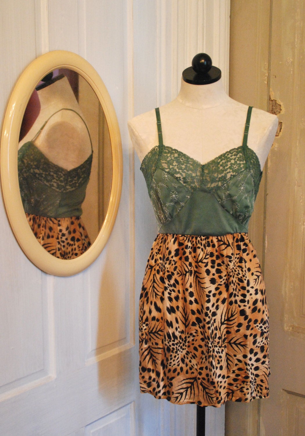 Jungle Jane - Size Small - Medium - Upcycled Lingerie