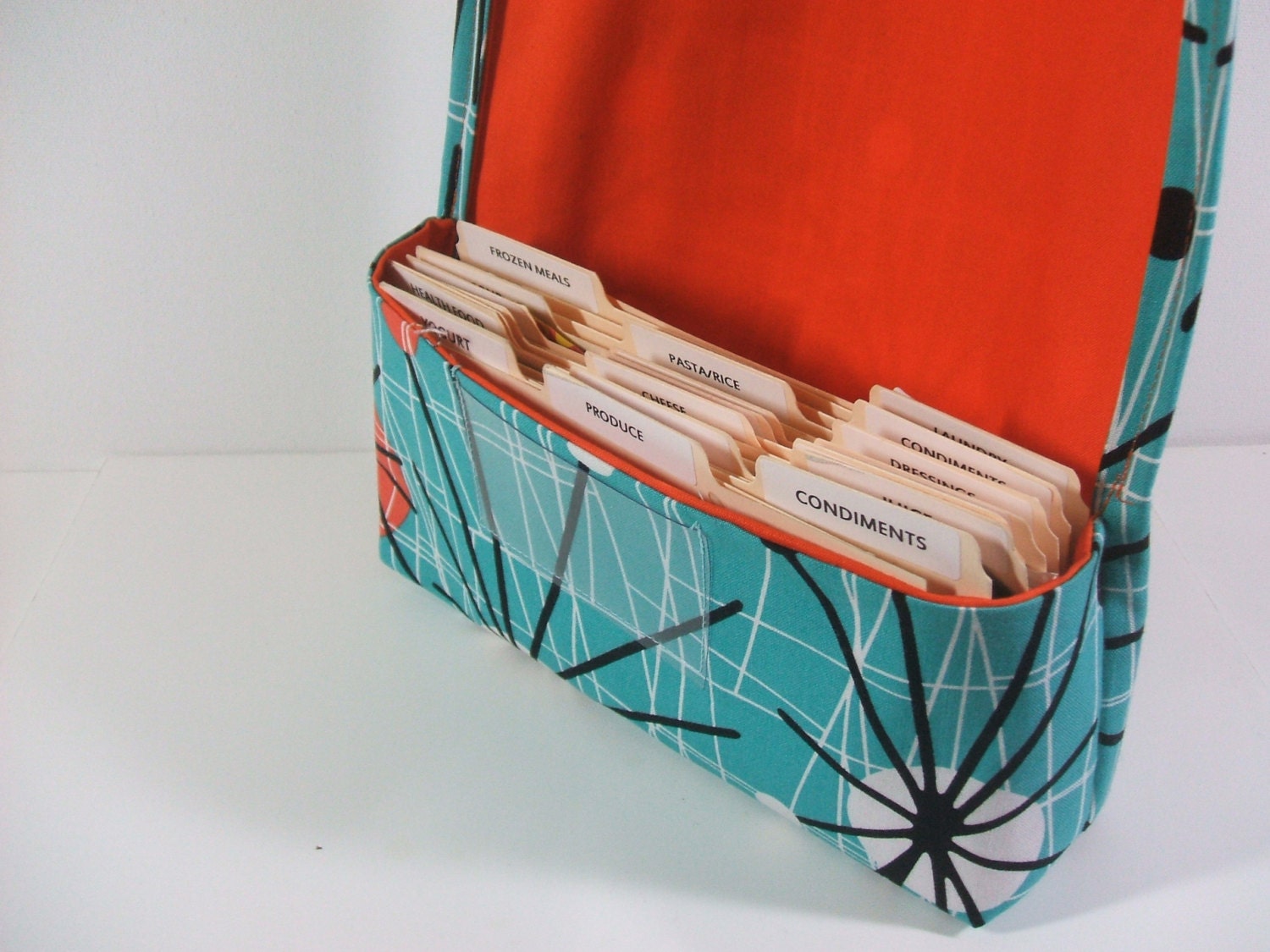 Coupon Organizer Wallet Atomic in Turquoise with Orange Lining