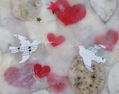 Star Crossed Lovers, original encaustic
