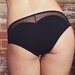 Lingerie Panty - Lace and Cotton Panty Black - Bamboo & Organic Cotton