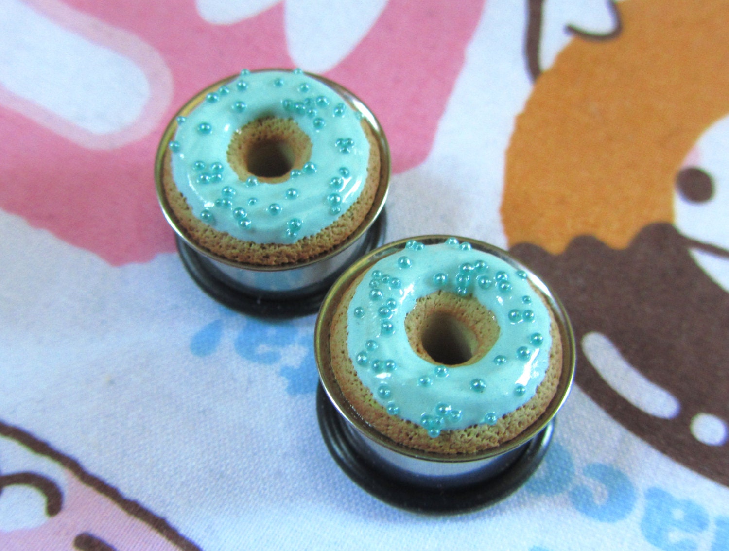 5/8" Donut Eyelets - Mint Green Donut Plugs