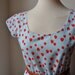 Dress in Pale Blue with Kitsch Strawberries / Handmade/ Choose Your Size