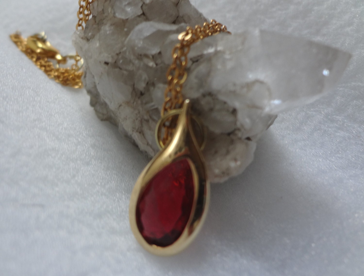 Golden Ruby Soho 14 kt Gp Necklace