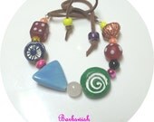 Spring Summer Bracelet Funky Chunky  Fun Jewelry OOAK