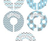 Chevron Baby Closet Dividers - Chevron and Dots