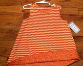 Reversible A Line  Dress Orange Chevron by Groovy Gurlz Sizes 3m, 6m, 12m, 18m