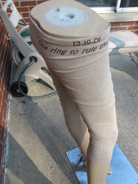 SALE - Upcycled Lord of the Rings Tshirt Capri Leggings - S (1604)