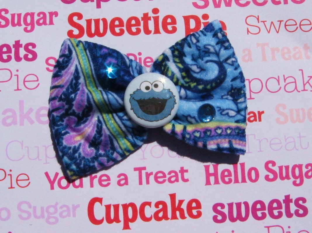 Monster Girly Hair Bow Clip