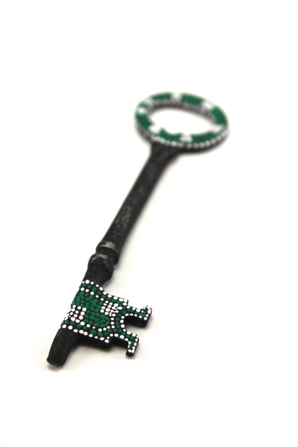 Lucky / States United Series / Painted Vintage Skeleton Key by Amy Komar