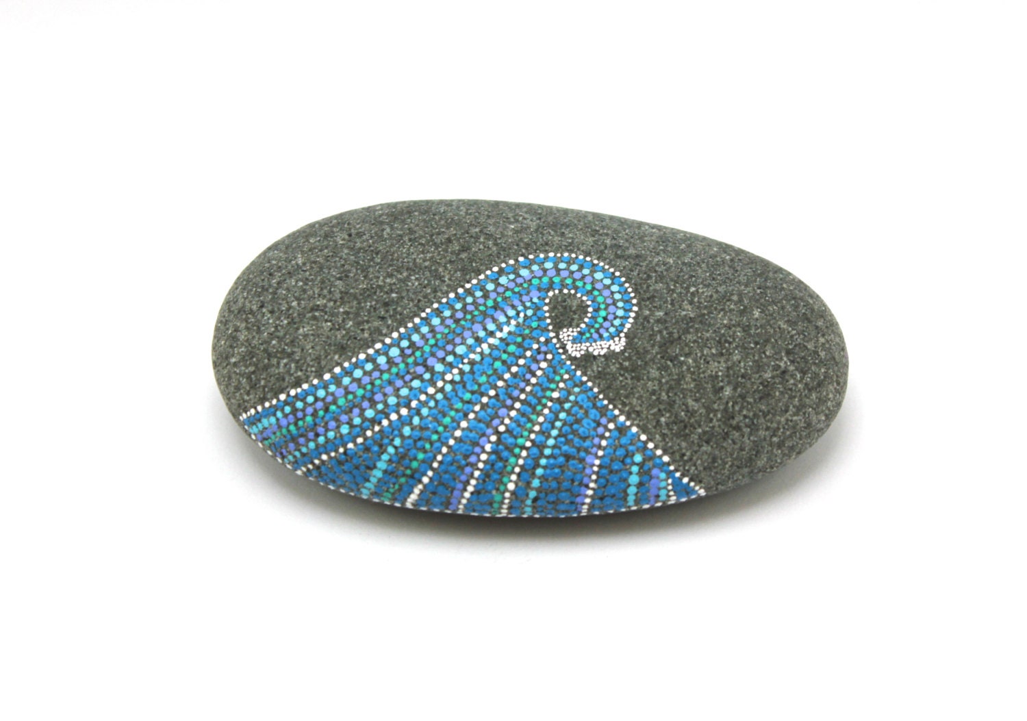 Wave / Alaska Series / Painted Stone by Amy Komar