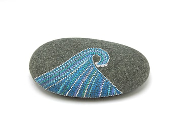 Wave / Alaska Series / Painted Stone by Amy Komar