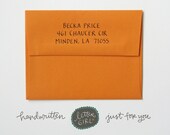 NEW Becka Handwritten Address Stamp: your choice of self-inking or red rubber