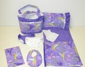 Bitty Baby Basics in Tinkerbell- Diaper Bag and Diapers with Blanket