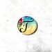 Romantic Flower Initial Magnet You Choose Initial