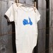 Blue Scooter -- Screenprinted American Apparel Organic Onesie -- 6-12 months