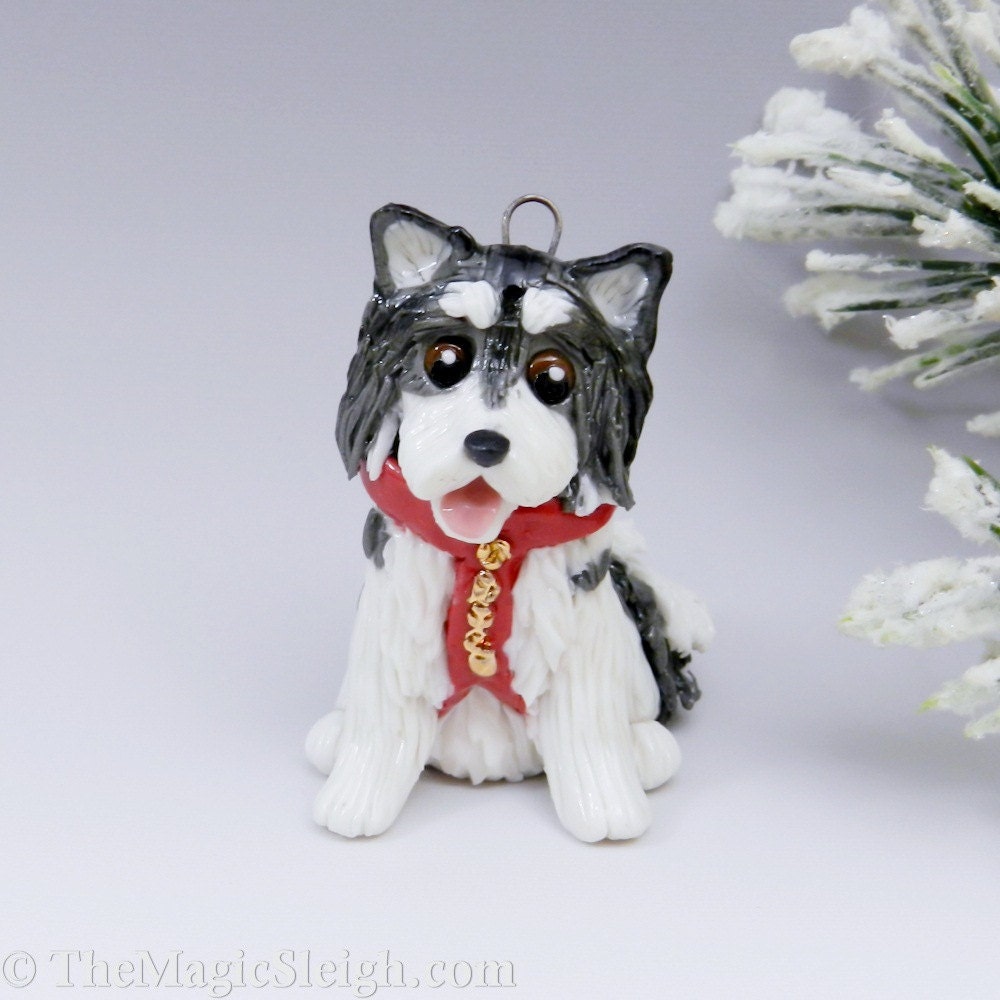 Alaskan Malamute Ornament Harness Porcelain