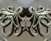 The Octopus Stainless Steel Business Card Case - Satin Chrome Finish - Made in USA stamping
