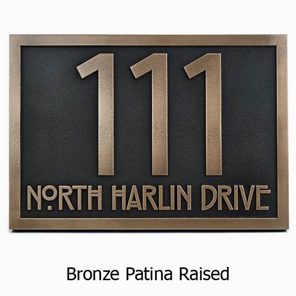 The Stickley Address Plaque Home Numbers Bungalow with Very Cool Font 17x12 inches custom for you by Atlas Sign and Plaques