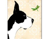 Great Dane Dog With Dragon Fly - Fine art print,portrait, dog art prints, Dog lover, dog decor, black silhouette,pet , animal,Dog art