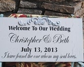 Wedding Signs I have found the one my SOUL loves PERSONALIZED 12x24