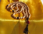 SALE 18.00: 108 Mala Wood Beads Meditation, Prayer, Yoga Necklaces, Mongolian Erkh