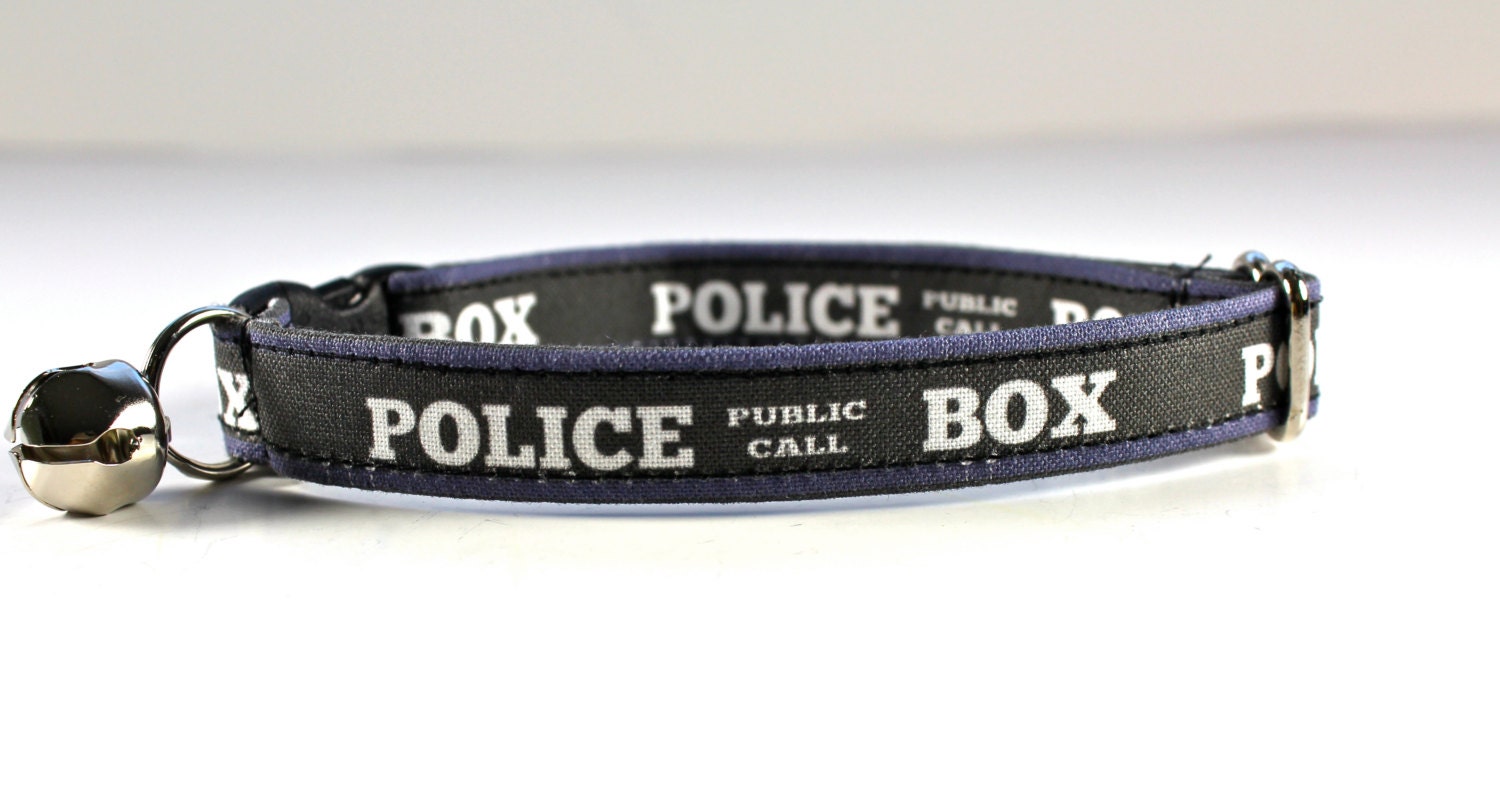 Doctor Who cat collar "Police Call Box"