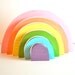 Kids Wooden Toy, Pastel Rainbow Stacker / Waldorf Toys