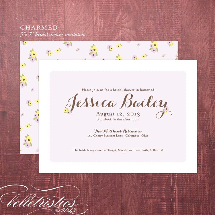 Bridal Shower Invitation - DIY printable party invite