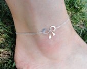 Bridesmaid gifts, silver bow ANKLE bracelet, Tiffany inspired jewelry, silver bow ANKLET, tie the knot, bridal party jewelry gifts