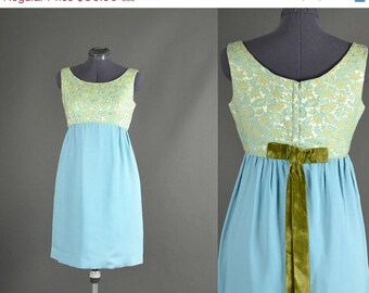 25% Off Sale Vintage 1960s Dress, 60s Dress mini crepe floral velvet bow party dress