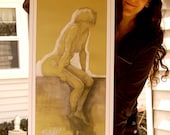 Emily Poster Figure drawing Nude woman Green and White