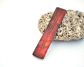 Foldformed Copper Brooch, Geometric Brooch, Copper Jewelry, Foldformed Brooch, Fold formed Jewelry, Red Brooch