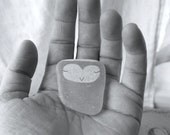 LARGE Beach Glass Owl
