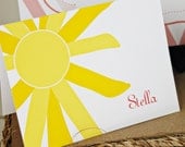 You are My Sunshine Personalized Folded Notecard