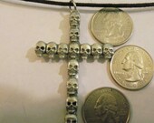 bling,pewter,no crystal,cross,crucifix,religious,christian,jesus,god,trendy,fashion,pendant,charm,lariat,hip hop,necklace,choker ,jewelry