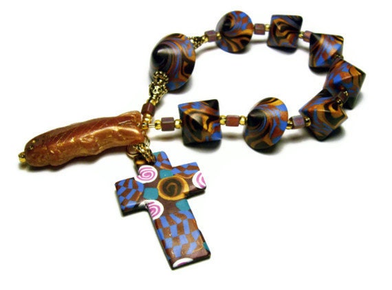 Anglican Protestant Men's Women's Handmade Prayer Beads Chaplet Swirled Bicones Fish Everything Else Religious