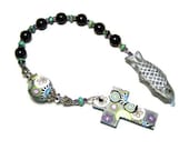 Anglican Protestant Prayer Beads Chaplet Polymer Clay Unisex Rosary Handmade Everything Else Religious Tourmaline Turquoise