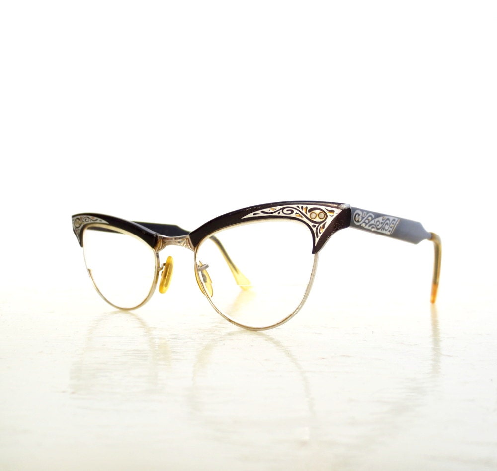 50s Cat Eye Glasses Vintage 1950s By Smallearthvintage On Etsy