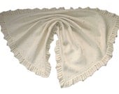 Hand Knit All Seasons Cashmere/Cotton Sensory Baby Blanket - Italian Yarn - Ivory