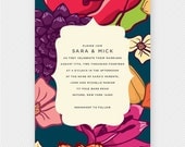 Beautiful Floral Printable Wedding Invitation - Printing Available - Vintage Floral