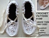 Crochet Pattern for Womens House Slippers - Pattern number 548 - Instant Download