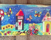 Happy Day Modern Folk on Reclaimed Wood