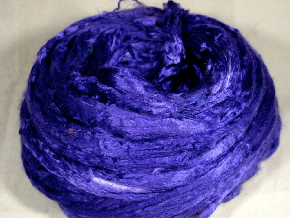 Bombyx Cultivated Silk Combed Top - Purple - 1oz