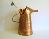 Antique Copper Oil Can With Spout, Industrial, Patina, Fathers Day Gift