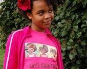 I love Hair Time, pink cotton girl's T-shirt, choose size XS-L