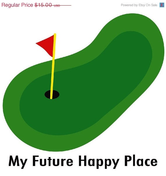ON SALE My Future Happy Place golf baby and toddler shirt