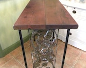 Antique 1800's Ironwork Table with Plank Top